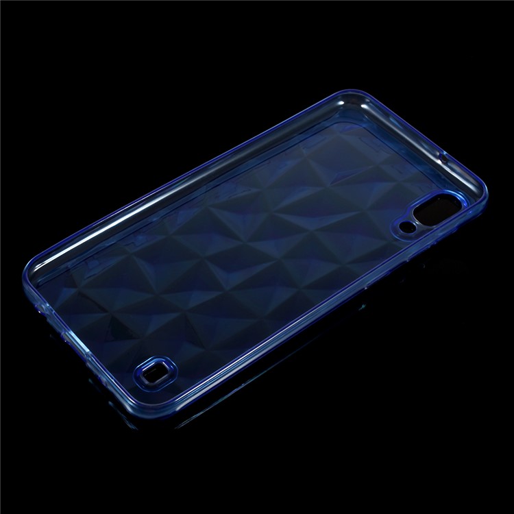 3D Diamond Grain Soft TPU Case for Samsung Galaxy M10 - Blue-2