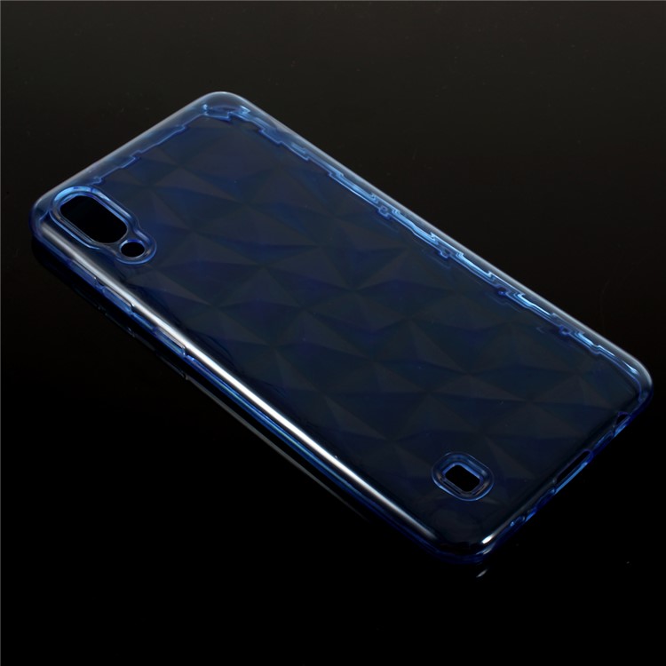 3D Diamond Grain Soft TPU Case for Samsung Galaxy M10 - Blue-3