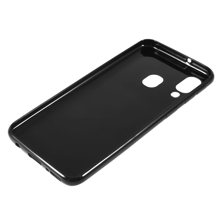 3D Diamond Grain Soft TPU Case for Samsung Galaxy A40 - Black-5