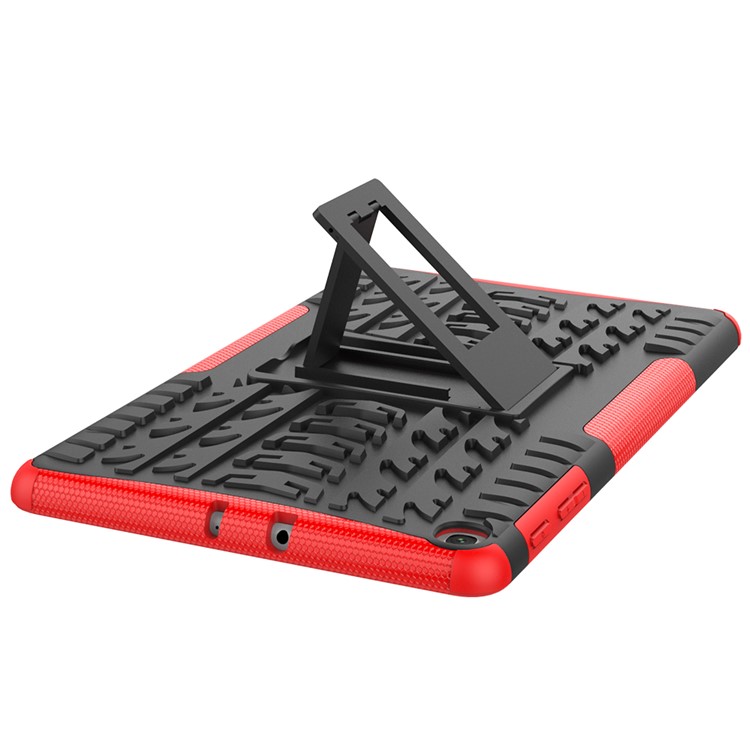 Tire Pattern Hybrid PC + TPU Kickstand Case for Samsung Galaxy Tab A 10.1 (2019) T510 - Red-6
