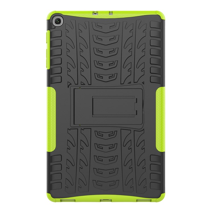 Tire Pattern Hybrid PC + TPU Kickstand Case for Samsung Galaxy Tab A 10.1 (2019) T510 - Green-2