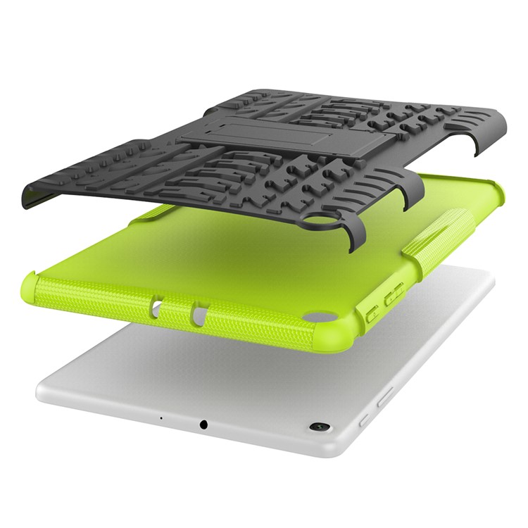 Tire Pattern Hybrid PC + TPU Kickstand Case for Samsung Galaxy Tab A 10.1 (2019) T510 - Green-4
