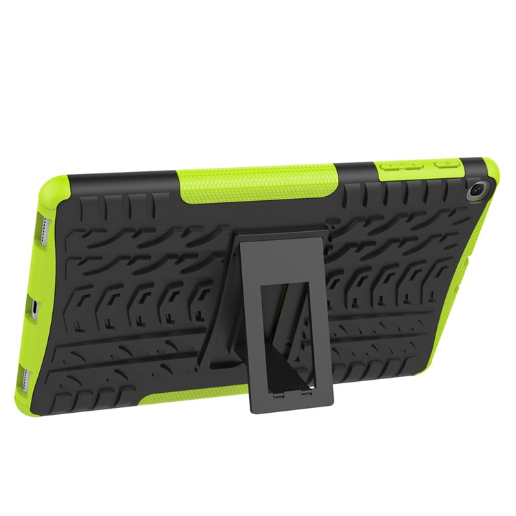 Tire Pattern Hybrid PC + TPU Kickstand Case for Samsung Galaxy Tab A 10.1 (2019) T510 - Green-6