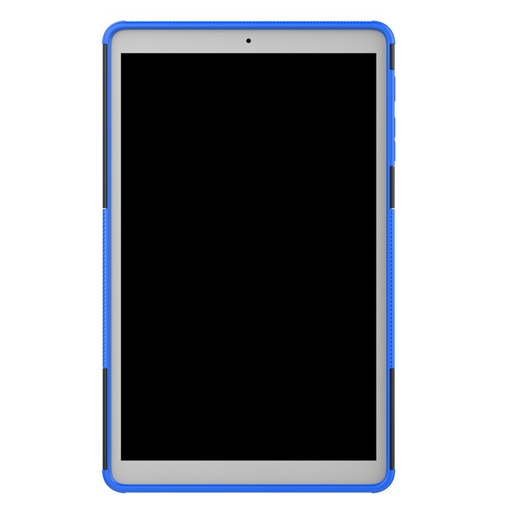 Anti-scratch-reifenmuster Hybrid-pc + Tpu-kickstand-tablet-abdeckungsschutz Für Samsung Galaxy Tab A 10.1 (2019) T510 - Dunkelblau