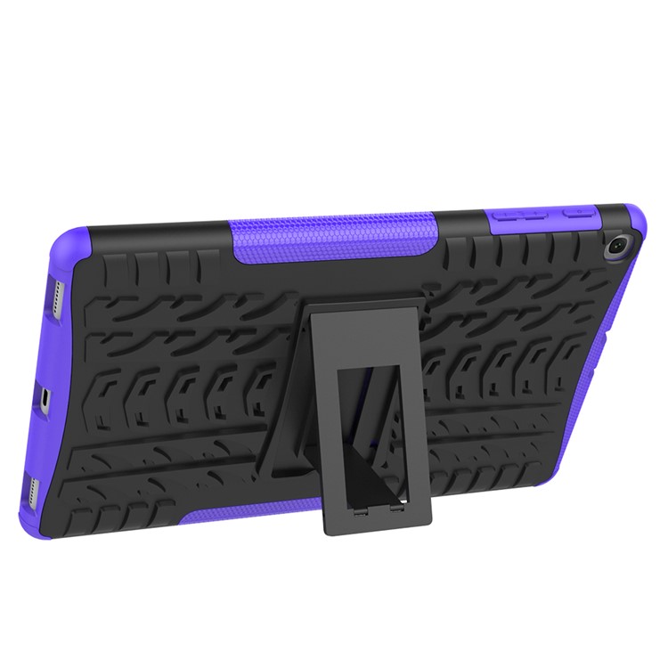 Tire Pattern Hybrid PC + TPU Kickstand Case for Samsung Galaxy Tab A 10.1 (2019) T510 - Purple-6