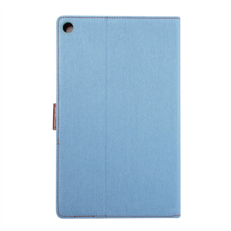 Jeans Cloth Skin Wallet Stand Tablet Case for Samsung Galaxy Tab A 10.1 (2019) T510/T515 - Baby Blue-3