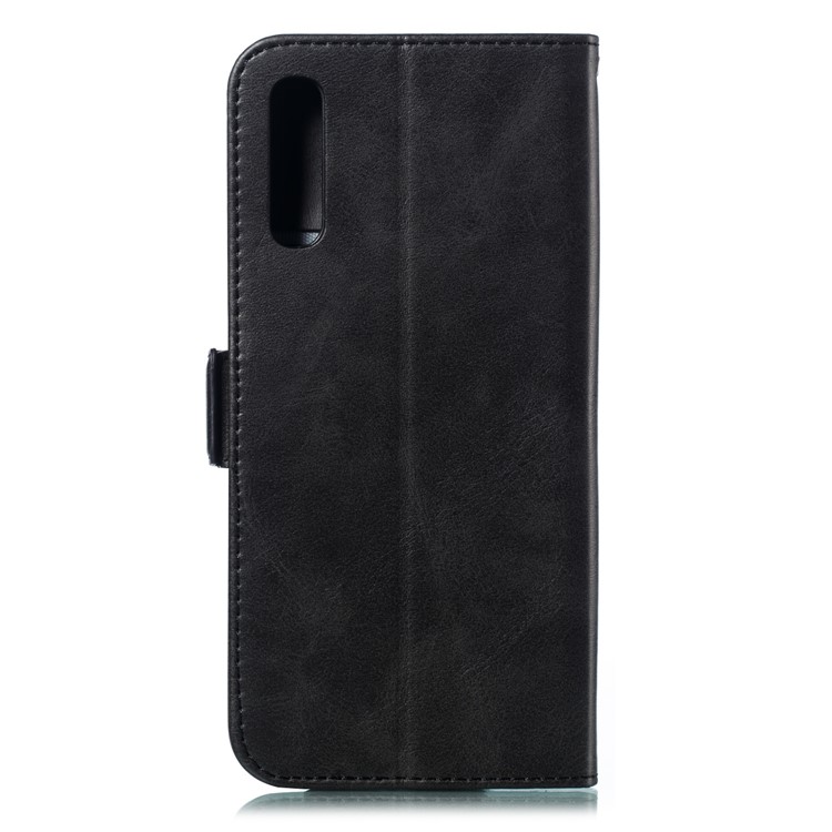 Leather Wallet Stand Flip Phone Case Cover for Samsung Galaxy A70 - Black-3