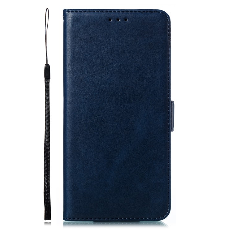 Leather Wallet Stand Flip Phone Case Cover for Samsung Galaxy A70 - Blue-2