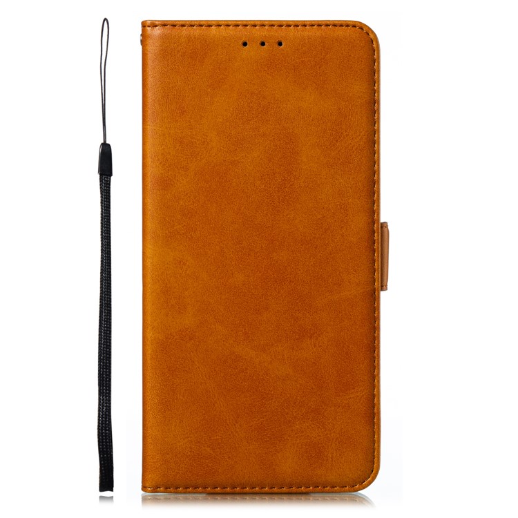 Leather Wallet Stand Flip Phone Case Cover for Samsung Galaxy A70 - Brown-2