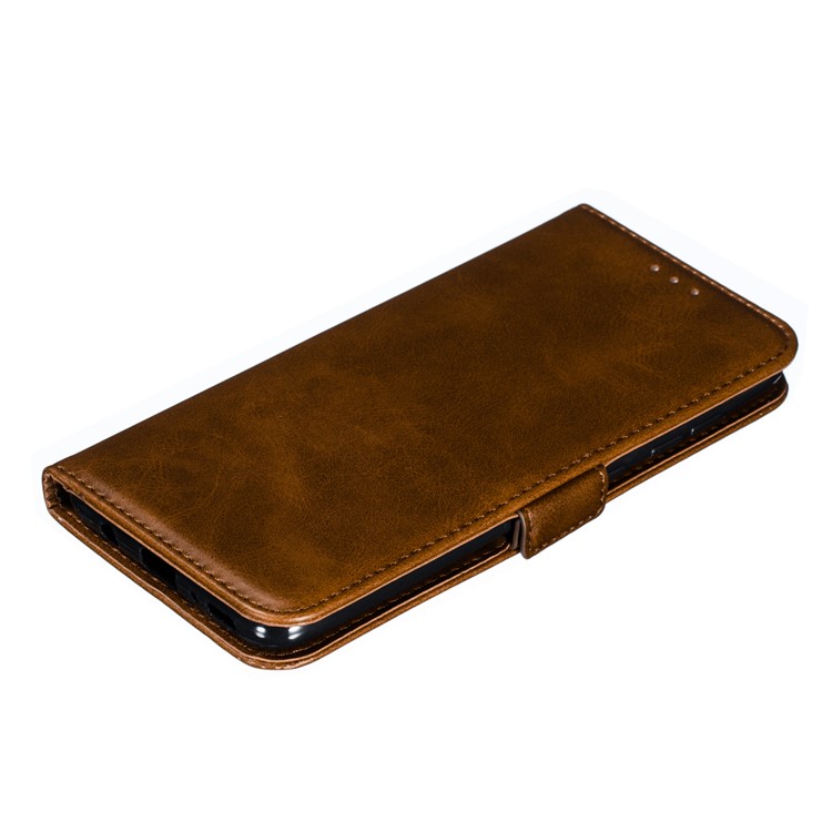 Leather Wallet Stand Flip Phone Case Cover for Samsung Galaxy A70 - Coffee-10