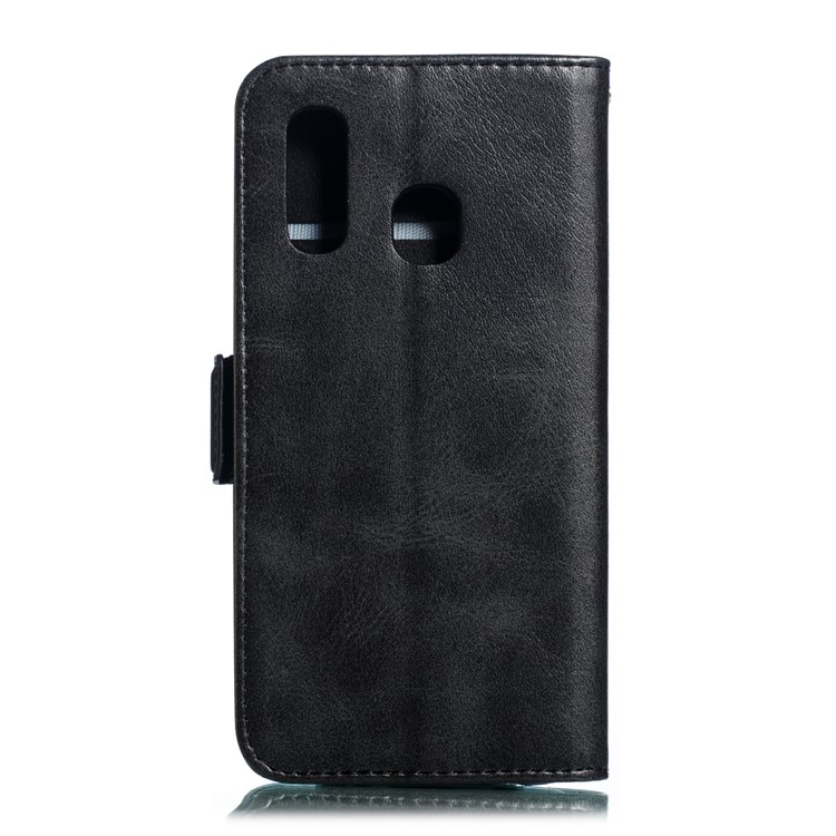 Leather Wallet Stand Phone Case for Samsung Galaxy A40 - Black-3