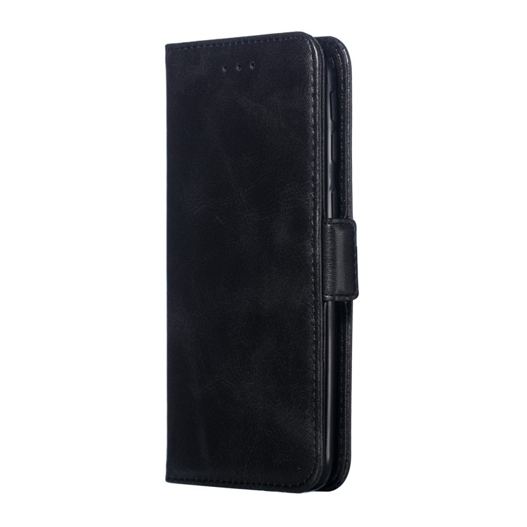 Leather Wallet Stand Phone Case for Samsung Galaxy A40 - Black-4