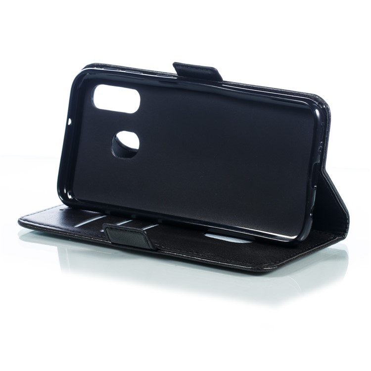 Leather Wallet Stand Phone Case for Samsung Galaxy A40 - Black-9