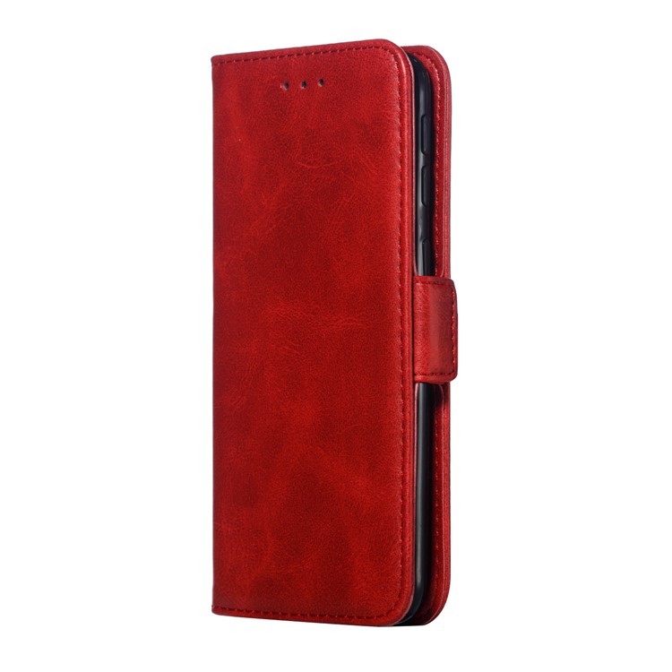 Leather Wallet Stand Phone Case for Samsung Galaxy A40 - Red-4
