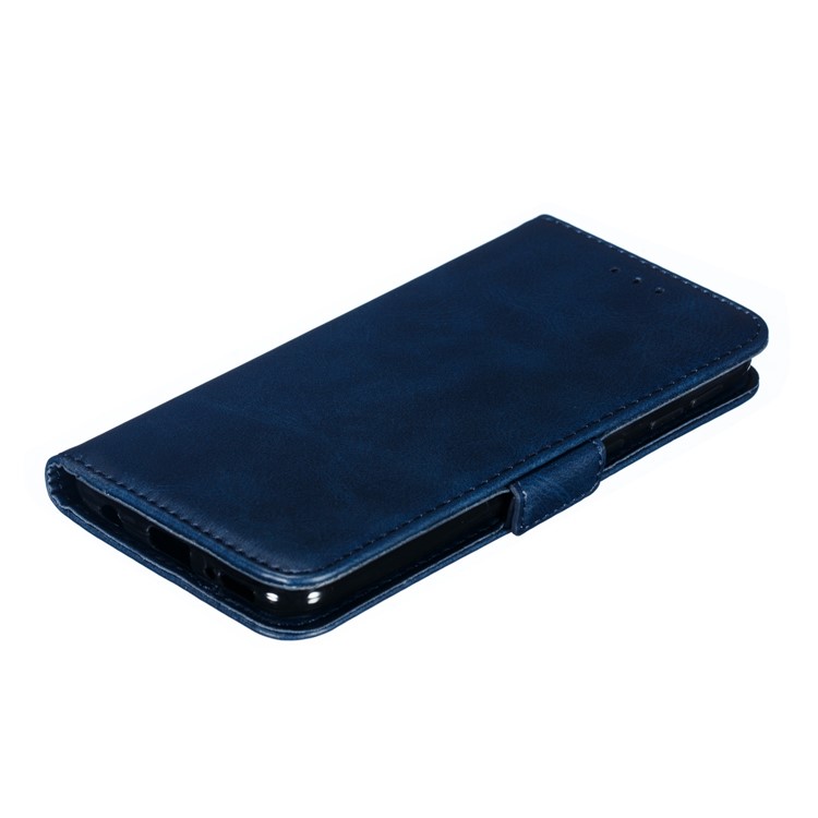 Leather Wallet Stand Phone Case for Samsung Galaxy A40 - Blue-10
