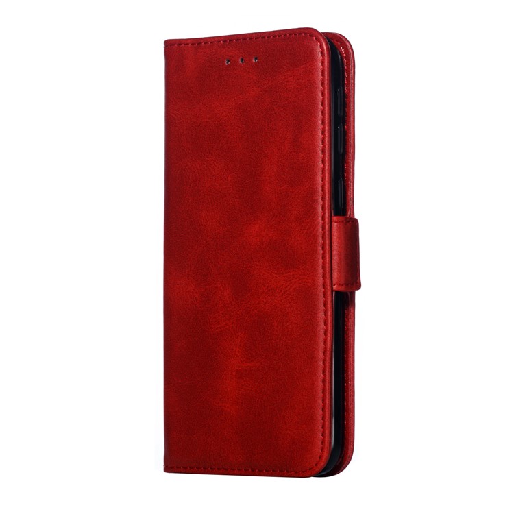 Flip Leather Cover Wallet Stand Phone Case for Samsung Galaxy M20 - Red-4