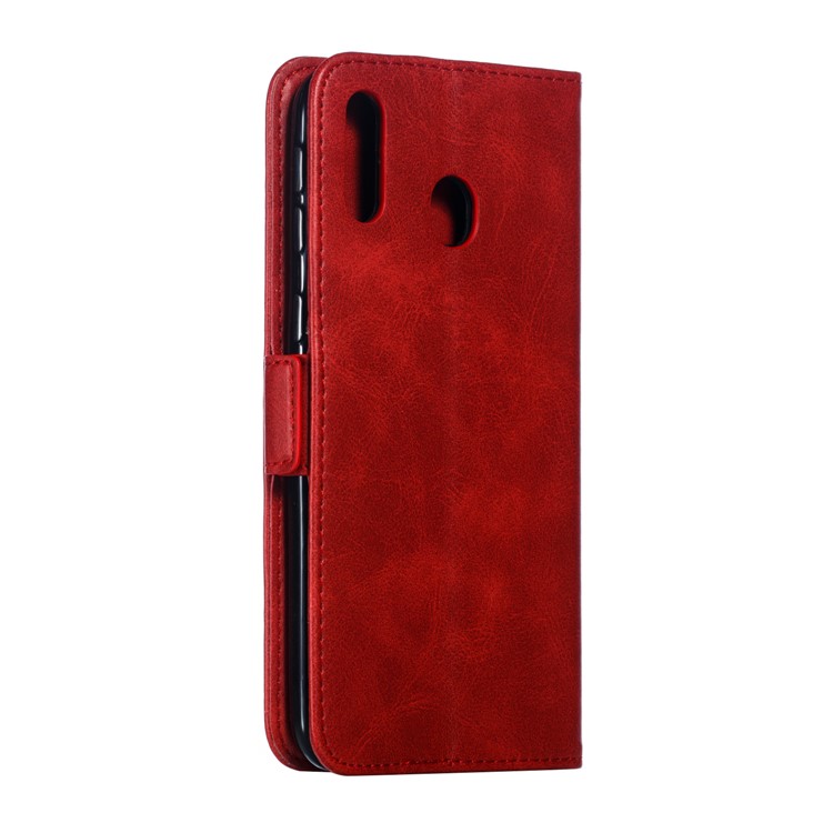 Flip Leather Cover Wallet Stand Phone Case for Samsung Galaxy M20 - Red-5
