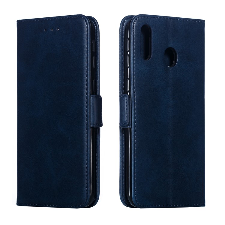 Flip Leather Cover Wallet Stand Phone Case for Samsung Galaxy M20 - Blue-10