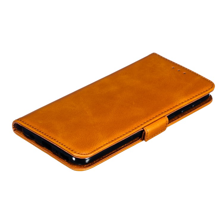 Flip Leather Cover Wallet Stand Phone Case for Samsung Galaxy M20 - Brown-6