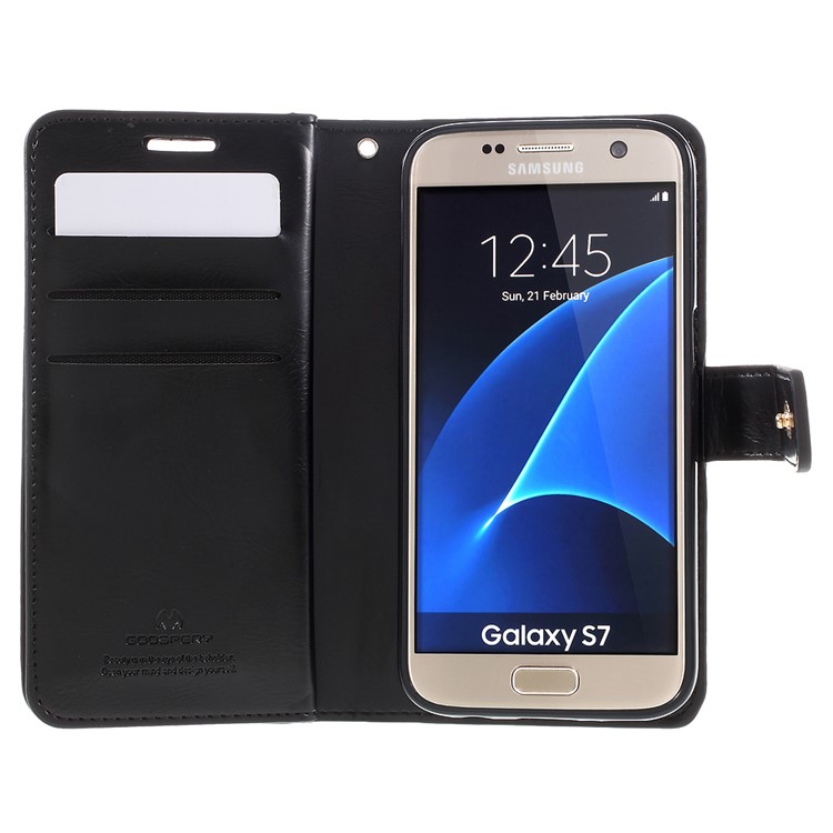 Bolsa MERCURY GOOSPERY Mansoor Wallet Diary para Samsung Galaxy S7 G930 - negro-7