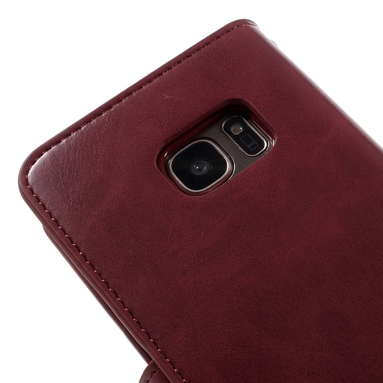 MERCURY GOOSPERY Wallet Diary Leather Case for Samsung Galaxy S7 G930 - Wine Red-12