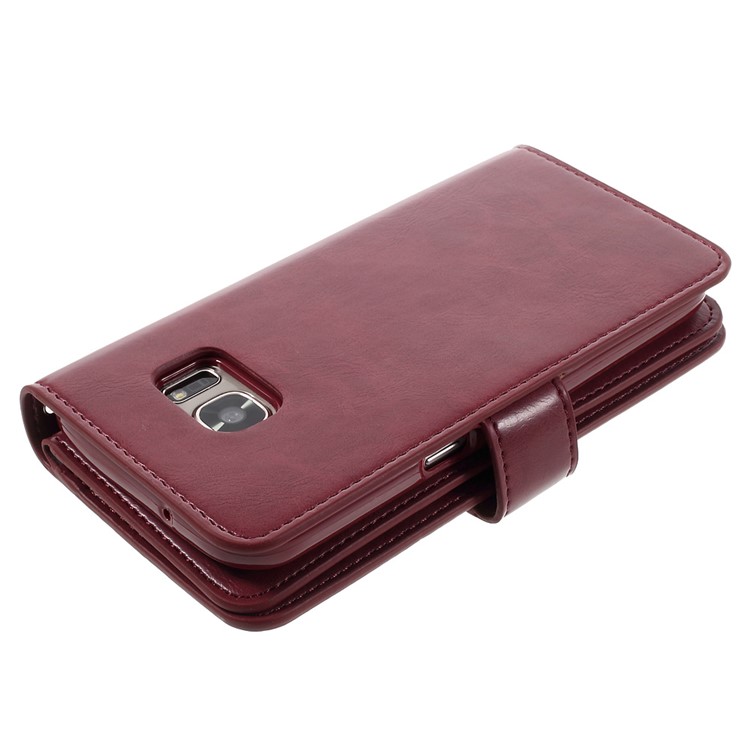 MERCURY GOOSPERY Wallet Diary Leather Case for Samsung Galaxy S7 G930 - Wine Red-5