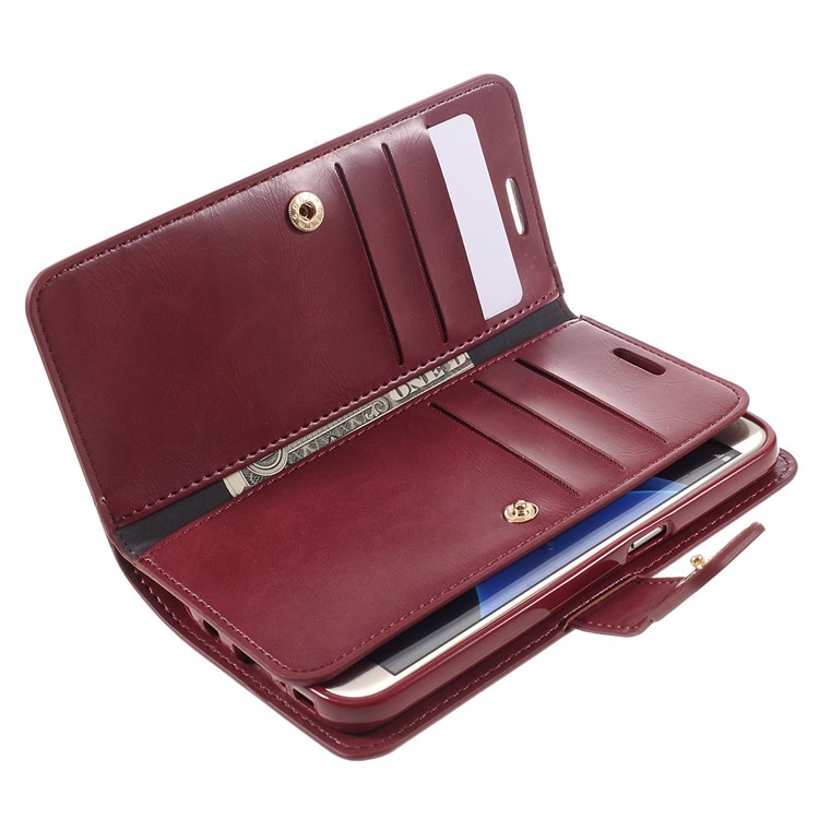 MERCURY GOOSPERY Wallet Diary Leather Case for Samsung Galaxy S7 G930 - Wine Red-6