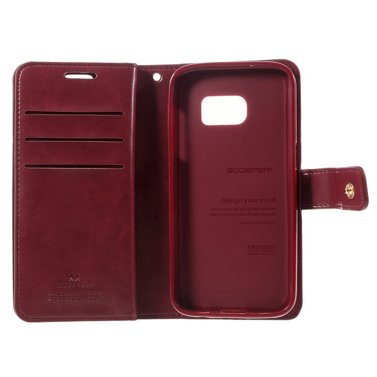 MERCURY GOOSPERY Wallet Diary Leather Case for Samsung Galaxy S7 G930 - Wine Red-9