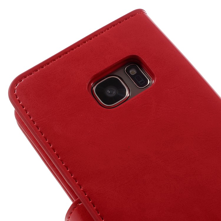 MERCURY GOOSPERY Mansoor Wallet Diary Cover for Samsung Galaxy S7 G930 - Red-12