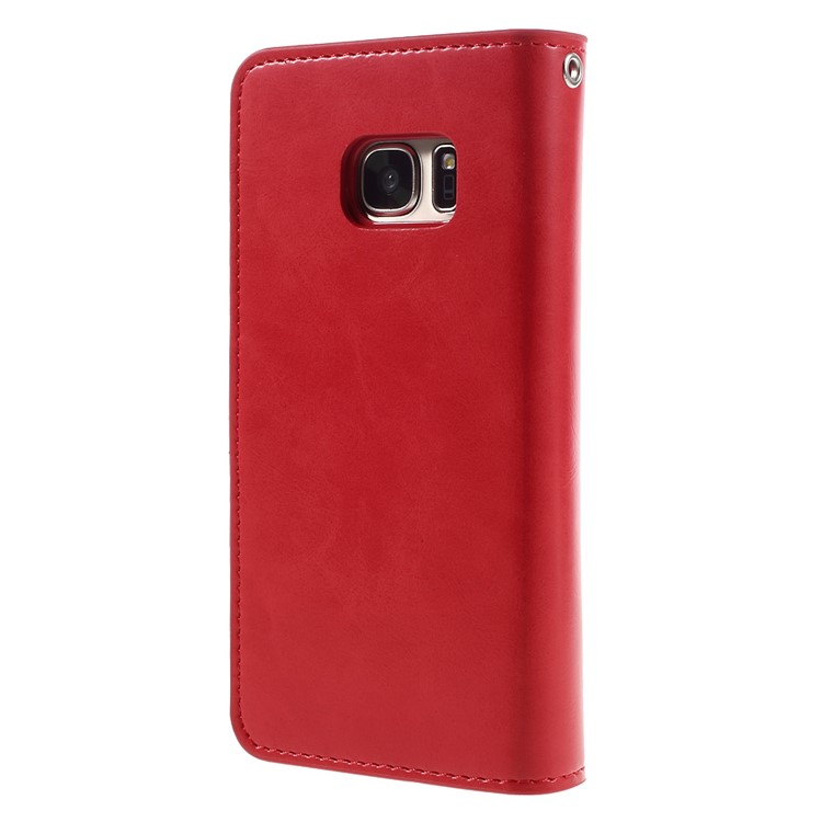 MERCURY GOOSPERY Mansoor Wallet Diary Cover for Samsung Galaxy S7 G930 - Red-2