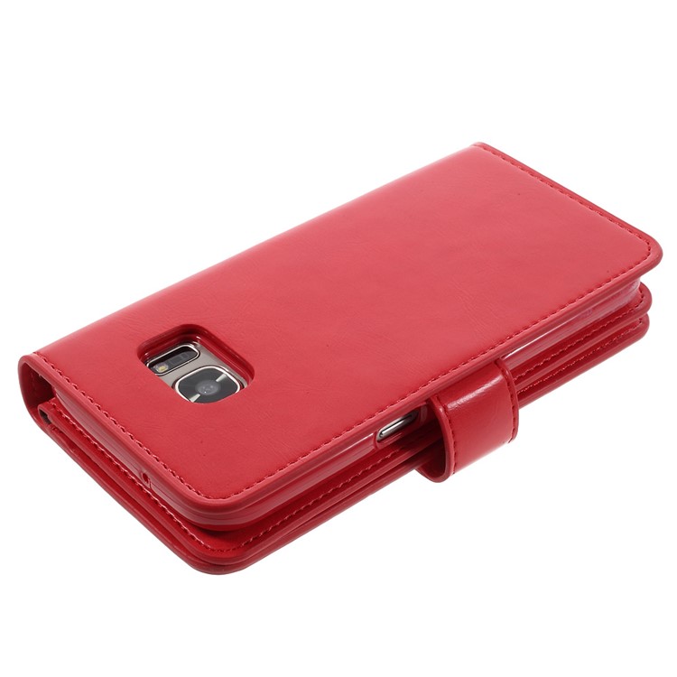 MERCURY GOOSPERY Mansoor Wallet Diary Cover for Samsung Galaxy S7 G930 - Red-5
