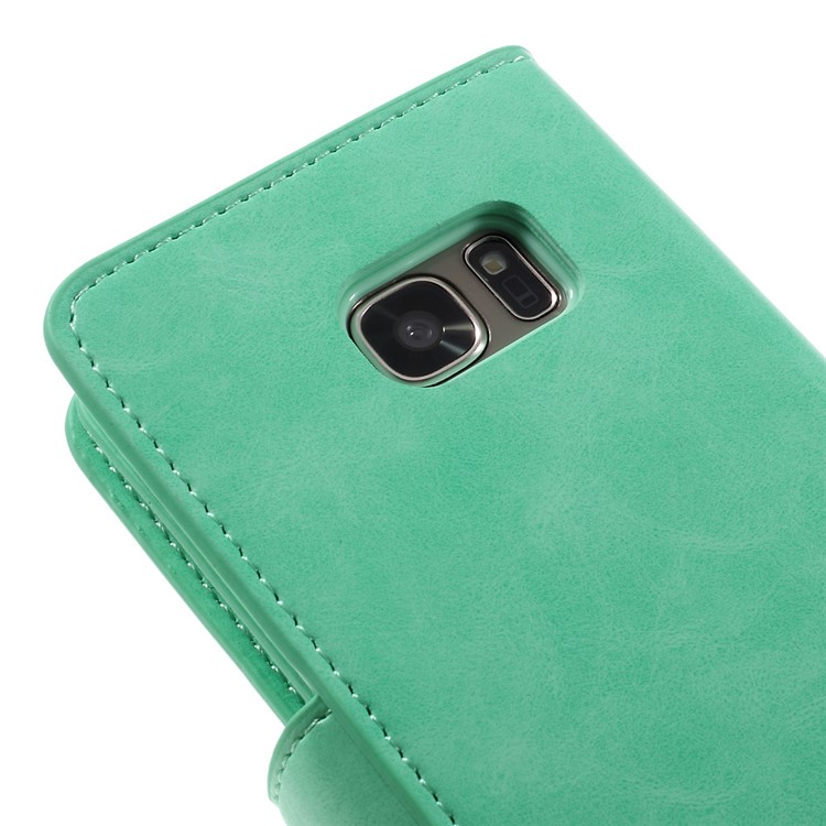 MERCURY GOOSPERY Wallet Leather Cover Case for Samsung Galaxy S7 G930 - Cyan-10