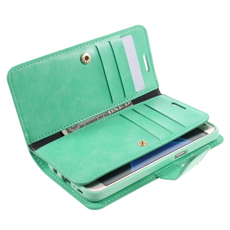 MERCURY GOOSPERY Wallet Leather Cover Case for Samsung Galaxy S7 G930 - Cyan-7