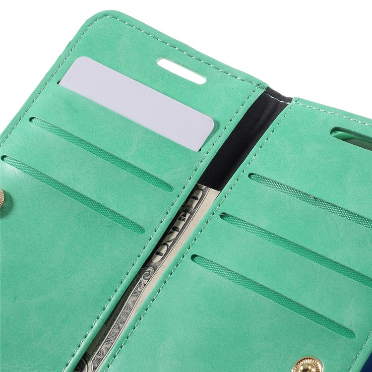 MERCURY GOOSPERY Wallet Leather Cover Case for Samsung Galaxy S7 G930 - Cyan-9