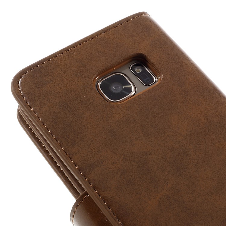MERCURY GOOSPERY Leather Flip Wallet Case for Samsung Galaxy S7 G930 - Brown-12