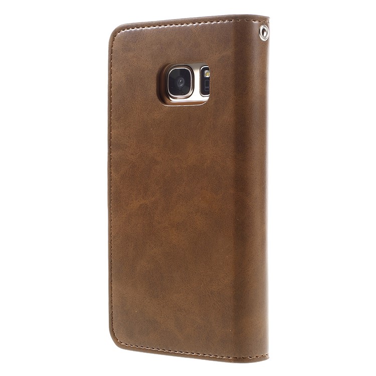 MERCURY GOOSPERY Leather Flip Wallet Case for Samsung Galaxy S7 G930 - Brown-2