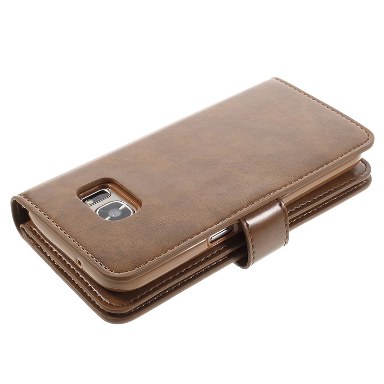 MERCURY GOOSPERY Leather Flip Wallet Case for Samsung Galaxy S7 G930 - Brown-5