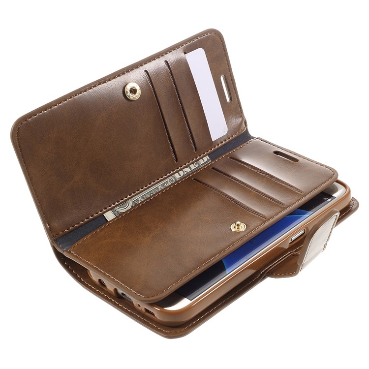 MERCURY GOOSPERY Leather Flip Wallet Case for Samsung Galaxy S7 G930 - Brown-7