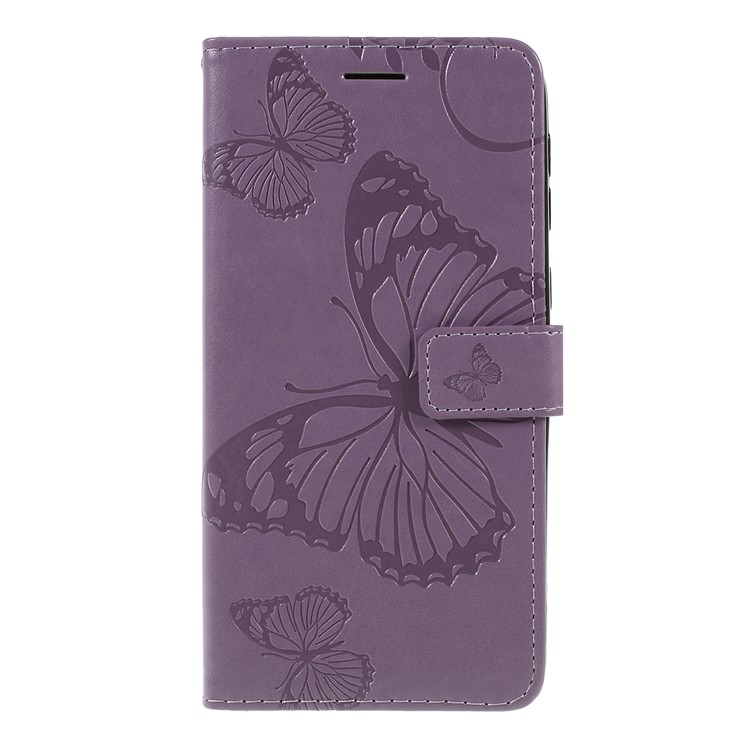 

Imprint Butterfly Flowers Leather Stand Wallet Folio Case for Samsung Galaxy M30 / A40s - Purple, Galaxy M30
