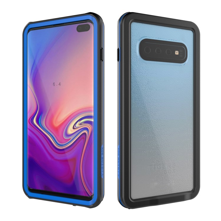 2m IP68 Waterproof Shock/Dirt/Snow Proof Phone Cover for Samsung Galaxy S10 - Blue / Black-2