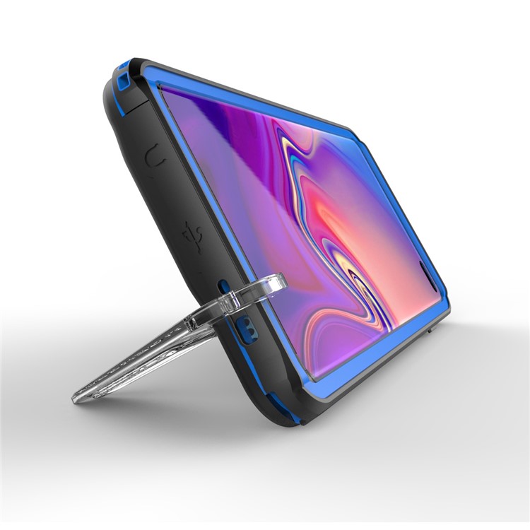 2m IP68 Waterproof Shock/Dirt/Snow Proof Phone Cover for Samsung Galaxy S10 - Blue / Black-3