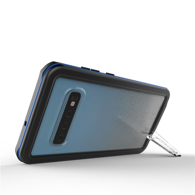 2m IP68 Waterproof Shock/Dirt/Snow Proof Phone Cover for Samsung Galaxy S10 - Blue / Black-4