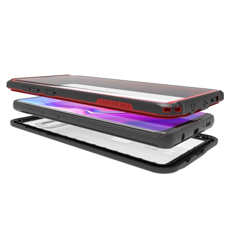 2m IP68 Waterproof Shock/Dirt/Snow Proof Phone Cover for Samsung Galaxy S10 - Red / Black-4