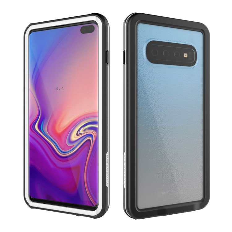 2m IP68 Waterproof Shock/Dirt/Snow Proof Phone Cover for Samsung Galaxy S10 - Silver / Black-2