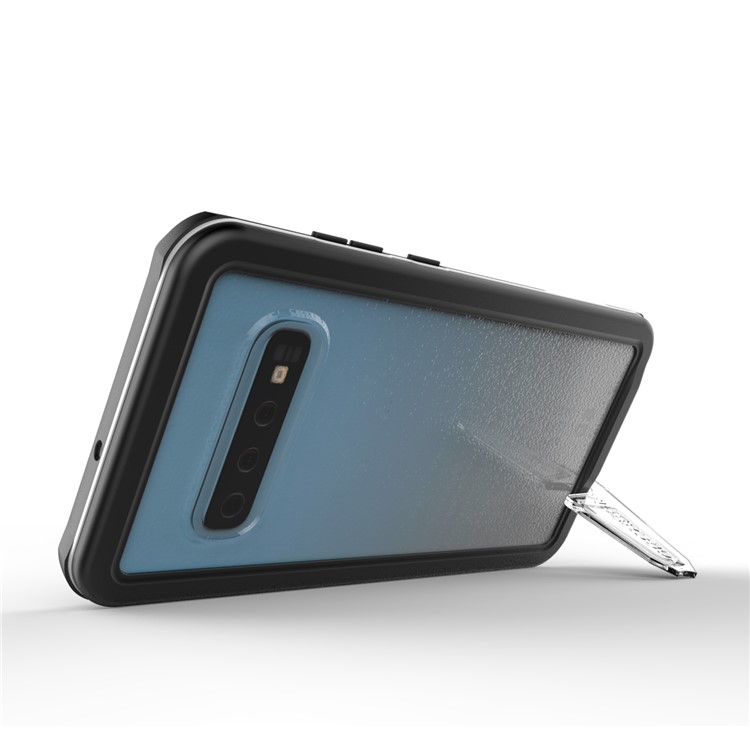 2m IP68 Waterproof Shock/Dirt/Snow Proof Phone Cover for Samsung Galaxy S10 - Silver / Black-3