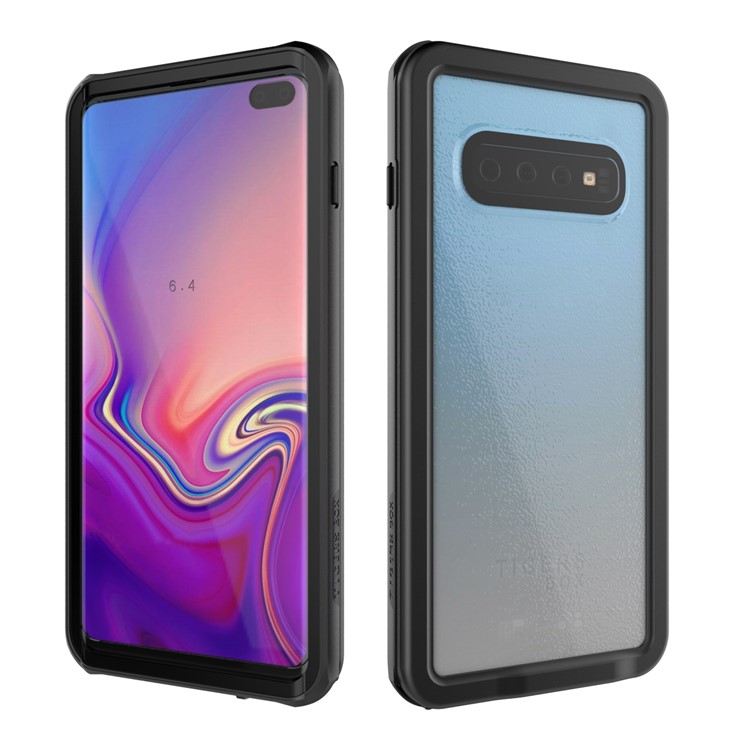 2m IP68 Waterproof Shock/Dirt/Snow Proof Phone Cover for Samsung Galaxy S10 - All Black-2