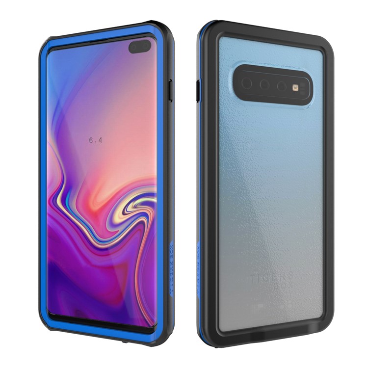 2m IP68 Waterproof Shock/Dirt/Snow Proof Phone Cover for Samsung Galaxy S10 Plus - Blue / Black-2