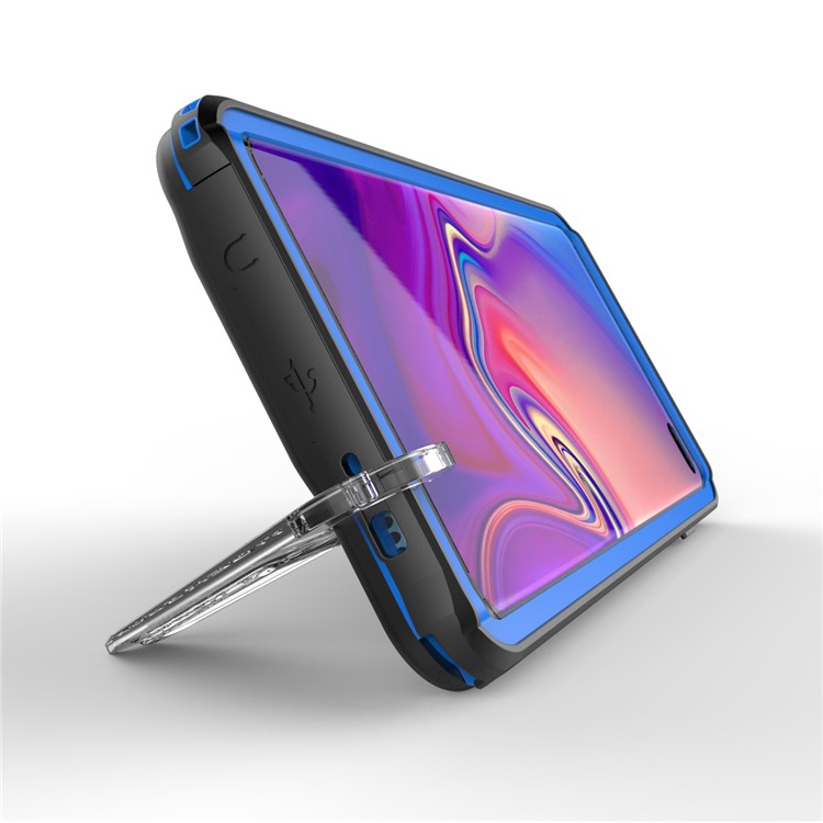 2m IP68 Waterproof Shock/Dirt/Snow Proof Phone Cover for Samsung Galaxy S10 Plus - Blue / Black-3