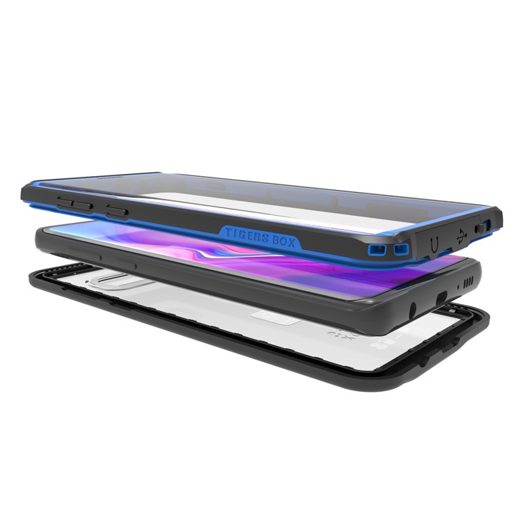 2m IP68 Waterproof Shock/Dirt/Snow Proof Phone Cover for Samsung Galaxy S10 Plus - Blue / Black-4