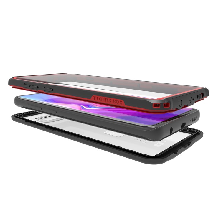 2m IP68 Waterproof Shock/Dirt/Snow Proof Phone Cover for Samsung Galaxy S10 Plus - Red / Black-4